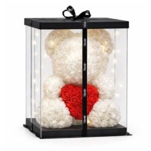 Valetinstag Rosenbär im Geschenkbox mit LED