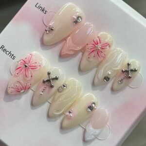 Handgemachte Press-On Nails Komplett Set