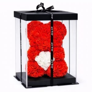 Valetinstag Rosenbär im Geschenkbox mit LED