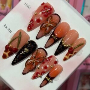 Handgemachte Press On Nails Komplett Set