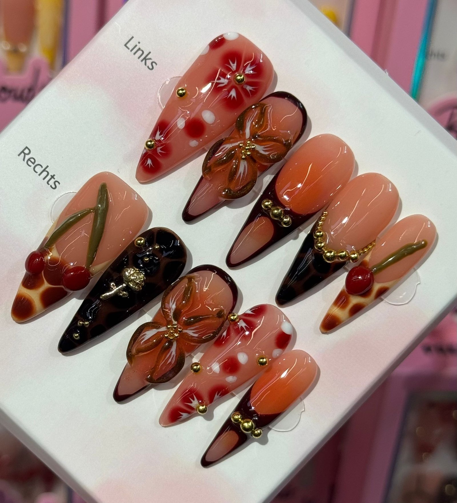 Handgemachte Press On Nails Komplett Set