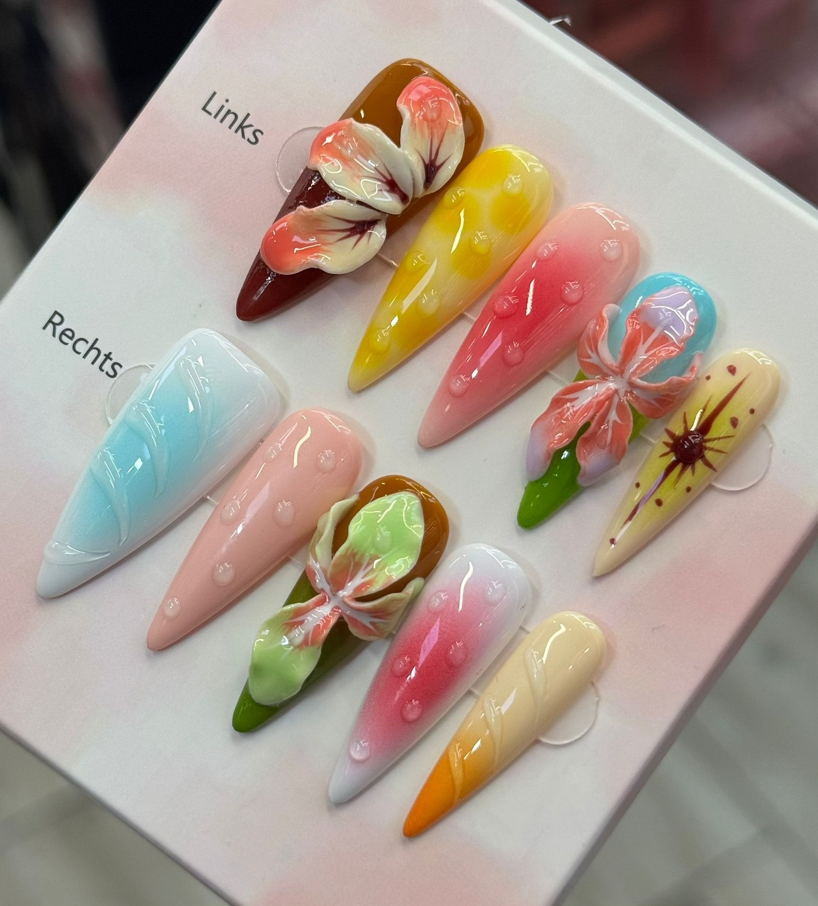 Handgemachte Press On Nails Komplett Set