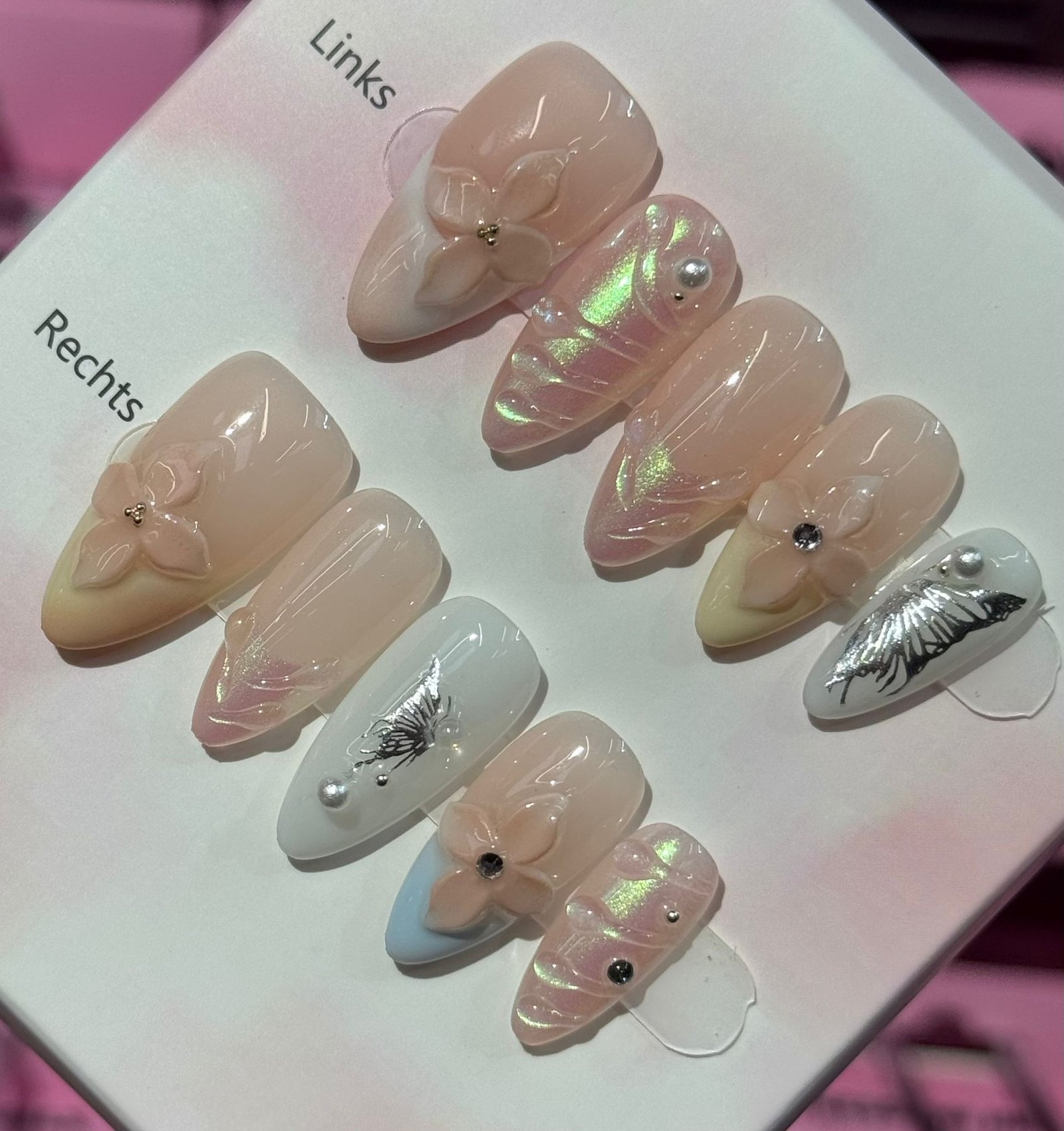 Handgemachte Press On Nails Komplett Set