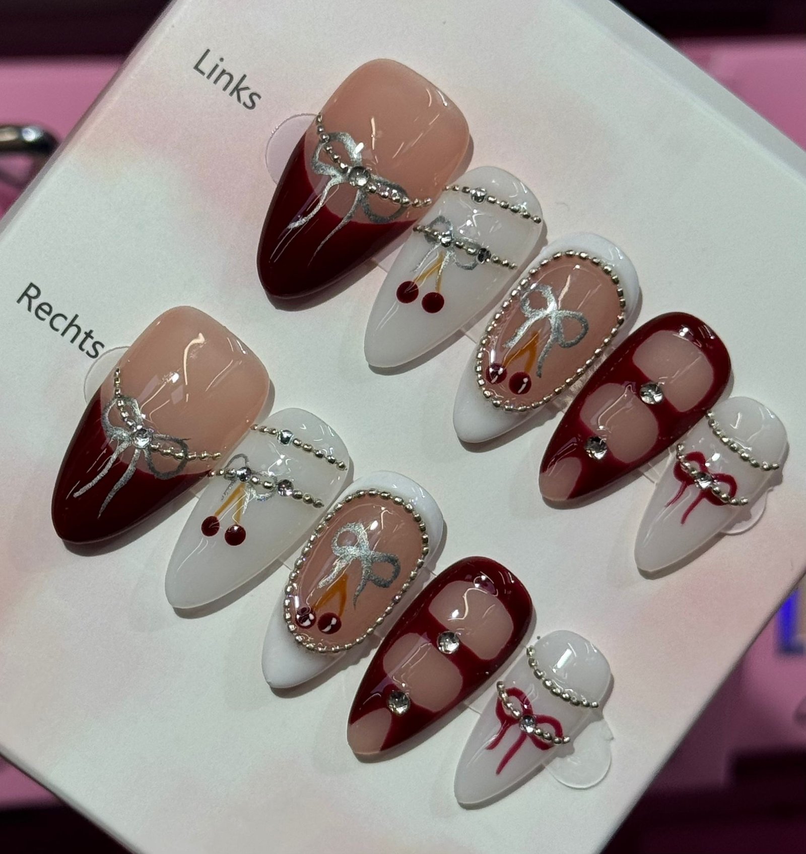 Handgemachte Press On Nails Komplett Set